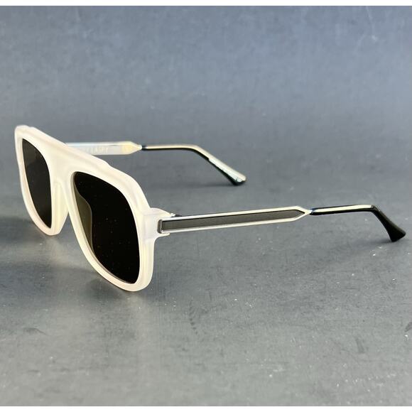Thierry Lasry 57 19 140 Aviator Square Unisex White Sunglasses main image 7